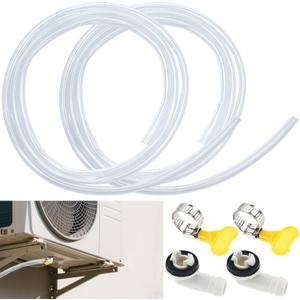 2 Pack 10ft Air Conditioner Drain Hose,Portable AC Drain Hose Connector,3/5 inch Air Conditioner Drain Hose Kit,AC Drain Hose Replacement for Universal Mini-Split AC Unit