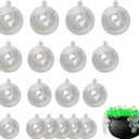 4 Sizes Iridescent Clear Plastic Ornaments for Crafts DIY Bubble Pot Halloween Cauldron Christmas Ball Decorations Tree Ornaments Birthday Wedding Decor (18)