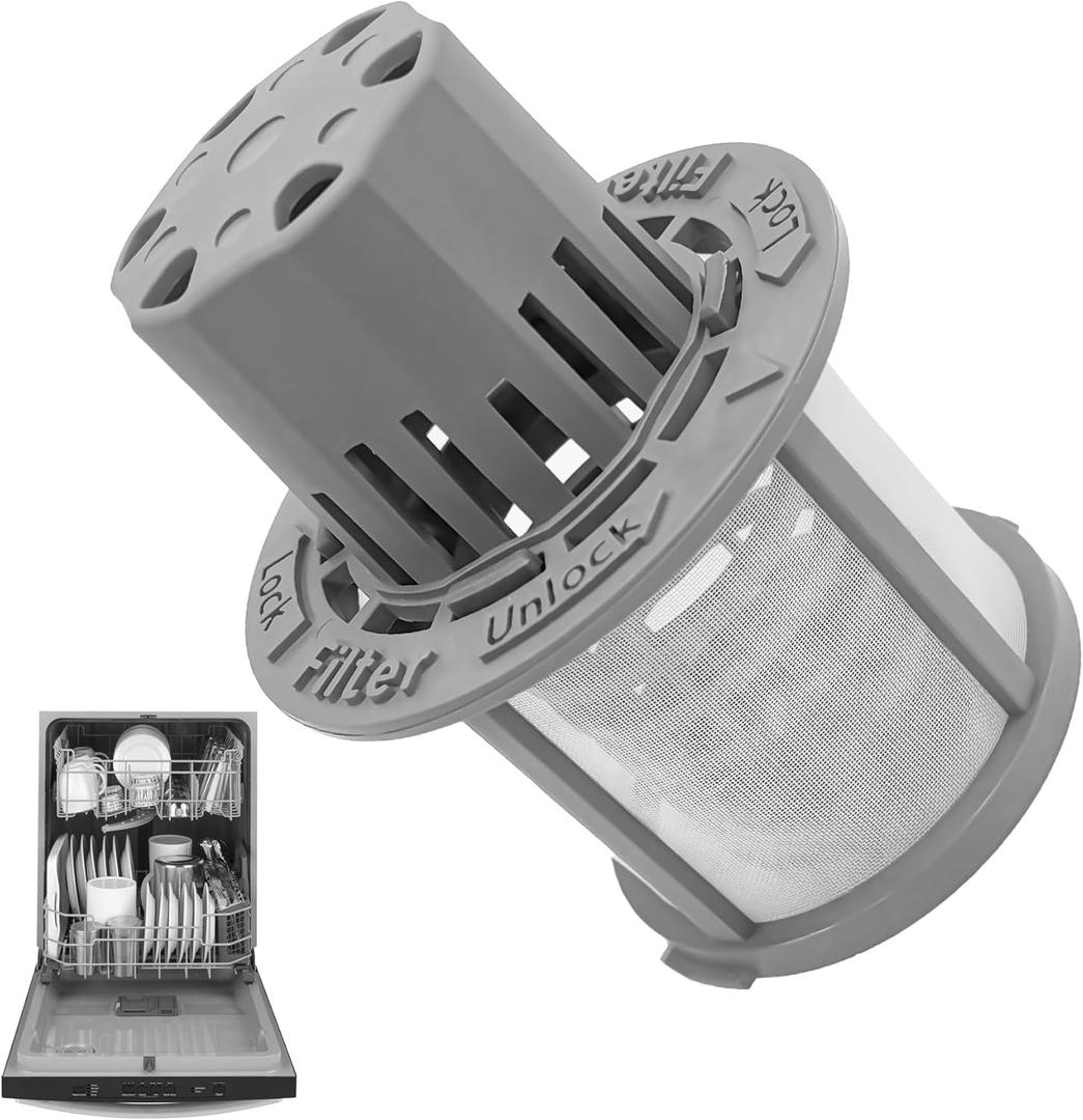 WD12X25995 Dishwasher Ultra Fine Filter and Basket Assembly Compatible With GE Hotpoint Haier dishwashers Replaces PS16217023 AP6989426 4962336 EAP16217023