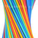 Plasticless 100 PCS Disposable Drinking Straws, Eco Friendly Straws Drinking Plastic Free Colorful Flexible Bendable Corn-based Organic Compostable Biodegradable Straws for Party Travel 8.2" Long