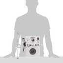 Singing Machine Portable Karaoke Machine for Adults & Kids with Wired Microphone, White - Built-In Speaker, Bluetooth with LED Disco Lights - Karaoke System with CD+G Player & USB Connectivity