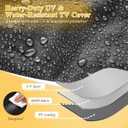 All-Weather outdoor tv cover 48 inch weatherproof for 4648" Outdoor TVs, 600D Oxford PU-Coated Waterproof Dustproof Sunproof outdoor tv cover, Front Zipper Roll-Up Design