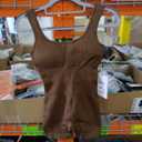 Women Workout Romper Yoga Ribbed Square Neck One Piece Seamless Tank Top Jumpsuit S/M