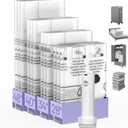 Vacuum Seal Bags For Clothing Travel, 12 Pack Vacuum Storage Bags With Eectric Pump, Carry-on Size Space Saver bag For Moving, Compression Packing Clothes for Luggage Suitcase Backpack Totes White