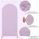 7.2FT Spandex Fitted Wedding Arch Cover Round Top Stand Covers Double-Side Chiara Cover Backdrop Cover for Wedding Birthday Party Ceremony Baby Shower Decoration(Lavender)