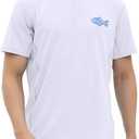 Riverruns Fishing T-Shirt Mens UPF 50+ Sun Protection Fishing Shirt Short Sleeve Performance Tee #1006 (Small)