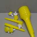 6 Pcs Stadium Horn 21 Inch Vuvuzela Plastic Collapsible Cheering Trumpets for Sporting Events Football Carnival Party Supplies, Yellow