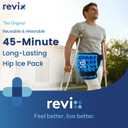 REVIX 45-Min Long-Lasting Hip Ice Pack Wrap, Extra Large Gel Ice Pack Reusable with Ice Grid Design, Cold Therapy Wrap for Hip Replacement, Sciatic Nerve & Hamstring Muscle Discomfort, 21" x 13"