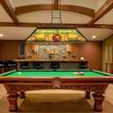 TOCHIC Pool Table Light, 48" Rustic Billiards Light Fixtures 4-Light with Tiffany-Style Shark Shade Farmhouse Chandelier Hanging Over Pool Table Game Room Man Cave Club Dining Room Kitchen Island