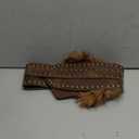 MakeMeChic Women's Faux Fur Cheetah Print Belts Wide Waist Tie Knot Western Cowboy Chic Belt (80, Brown)