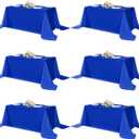 sancua Rectangle Tablecloths 6 Pack - 90x132 Inch - Royal Blue Washable Fabric Cloth Table Cloth, Large Reusable Polyester Table Covers for Wedding, Party, Birthday, Banquet