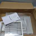Amazon Basics Stackable and Foldable Clear Shoe Storage Organizer Box, Large, 12-Pack