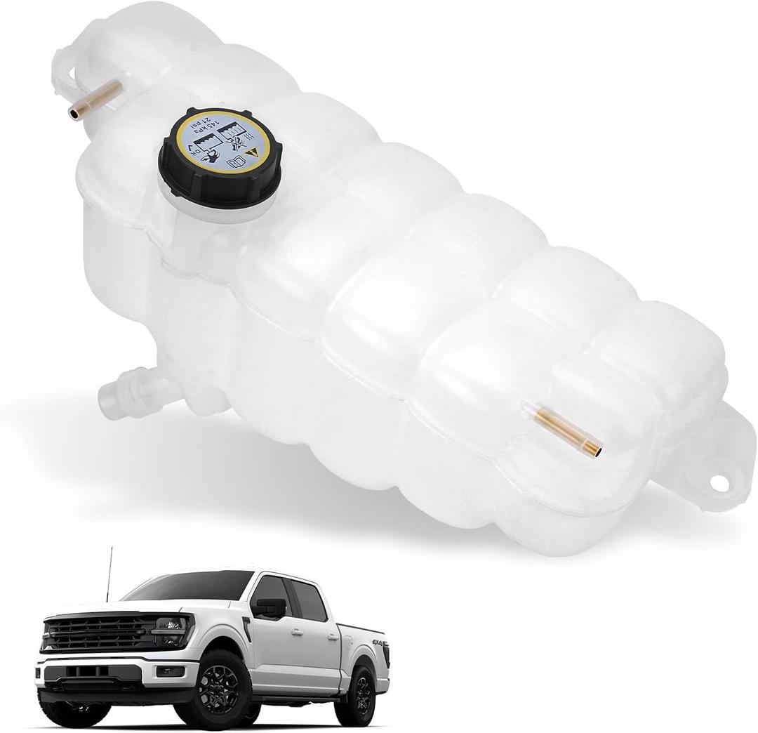 603-318 Engine Coolant Reservoir Tank with Cap Compatible with Ford F-150 Expedition Lobo, Lincoln Navigator 2018-2024 Replaces# DG9Z8100A, FL3Z8A080A