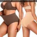 J-pone Womens Underwear Cotton High Waisted Strech Soft Full Coverage Briefs Ladies Postpartum Panties 5 Pack (M)