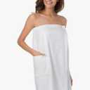 SIORO Women Bath Towel Wrap Robe, Soft Cotton Terry Spa Cloth, Plush Adjustable Closure for Shower, Travel, Pool, Gym S/M