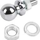 Steel & Chrome Hitch Ball Hitch Ball Kit17/8in Diameter Chrome Hex Nut Hitch Ball for ATV UTV Lawn Tractor 5/8x13/4in 2000 LBS ATV/UTV Spare Parts