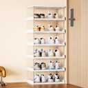 Thicken & Sturdy Clear Shoe Storage Organizer with Magnetic Door,Stackable Plastic Shoe Boxfor Closet, Shoe Storage Box Containers,Easy AssemblySet of 6 (6)