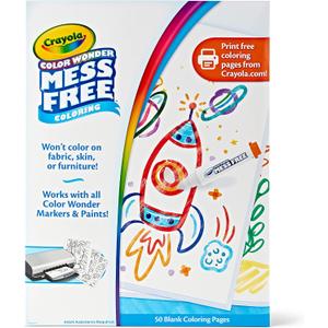 Crayola Color Wonder Mess Free Coloring Pages (50ct), Create Your Own Coloring Pages, Blank Color Wonder Refill, Toddler Toys & Gifts