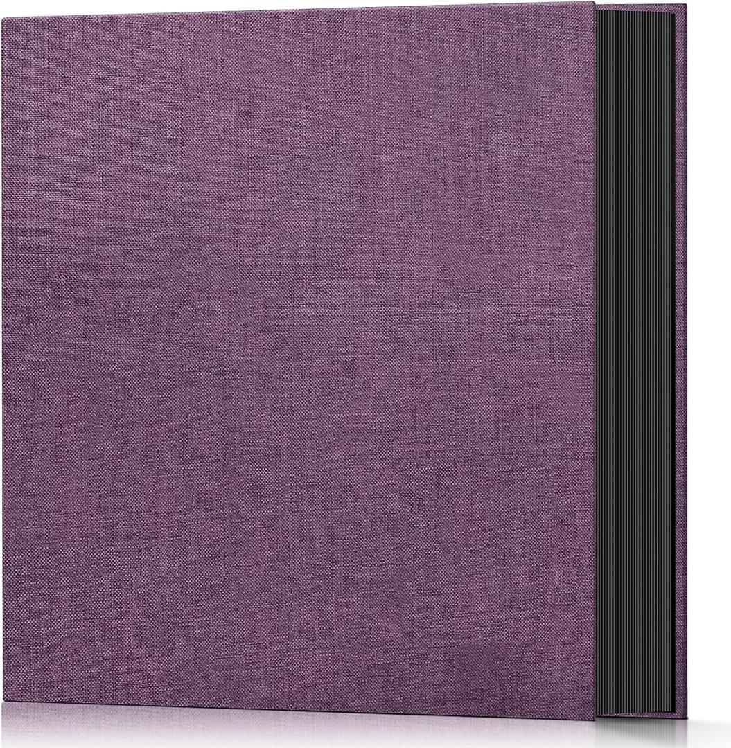 Popotop Photo Album 4x6 600 Pockets for Wedding Gifts,Linen Hardcover Picture Albums for Family Anniversary Baby Vacation Pictures (Purple)