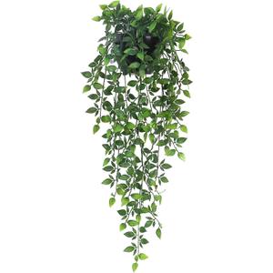 Artificial Hanging Plants,1 Pack Fake Wall Plants,Faux Mandala Vines Potted Plants,Plastic Greenery with Planter for Indoor Outdoor Garden Patio Office Dcor