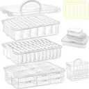 91pcs Bead storage container, 3-Tier bead organizer boxes and craft storage boxes,Bead storage Stackable portable box,DIY Jewelry Craft Nails, Bracelets, Jewelry, Diamonds, Pens, (3 Tier)