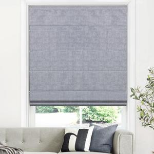 LazBlinds Cordless Roman Shades for Windows, Blackout Room Darkening Thermal Insulated Window Blinds, Lightweight Fabric Blinds for Indoor Windows, 27" W x 60" H, Grey