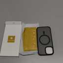 Miracase Magnetic for iPhone 15 Case (Compatible with MagSafe)with 2X Screen Protectors Military-Grade Protection, Anti-Fingerprint Translucent Matte Phone Cover for iPhone 15 6.1 inch, Black