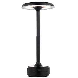 Small Table Lamp With 5200mah Battery - Rechargeable Desk Lamp For Cozy Nights, Usb-C Fast Charging & Stepless Dimming, Cordless Table Lamp With 3 Lighting Modes For Bedroom, Office & Travel(Black)