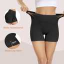 BESTENA 3 Pack Slip Shorts for Under Dress Anti Chafing Shorts Boy shorts Panties for Women (Black, Medium)