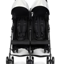 Summer Infant 3Dlite Folding Lightweight Side by Side Double Stroller with 5-Point Safety Harness for Infants and Toddlers, Black