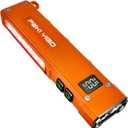 Feki Yigo Flat EDC Flashlight Rechargeable 1800 Lumens - Pocket Flashlight with 365nm UV Light, RGB Modes, Magnetic Base, Digital Display, IPX4 Waterproof for Camping, Emergency, Mechanics (Orange)