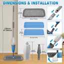 BPAWA Spray Mops for Floor Cleaning - Microfiber Wet Dry Dust Mop for Hardwood Laminate Wood Tile Vinyl Floors with 3 Washable Pads fit for Swiffer PowerMop