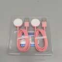 2Pack Pink for Watch Charger USB Magnetic Fast Charger Portable Compatible with Watch Ultra/SE/Series 10-1 [3.3FT]