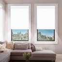 DENFOON Motorized Blinds with Remote,Thermal Electric BlindsSolar Panel,Customizable Automatic Roller Shades, Blackout Remote Control Blinds for Windows Upgrade to smart Blinds, White,35" W x 72" H