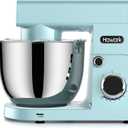 HOWORK Electric Stand Mixer,10+p Speeds With 6.5QT Stainless Steel Bowl,Dough Hook, Wire Whip & Beater,for Most Home Cooks,Blue