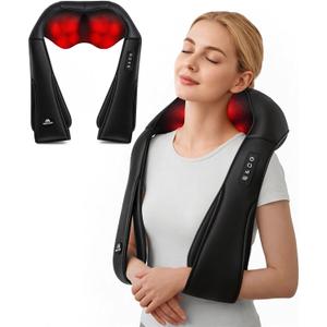 Neck Massager for Pain Relief Deep Tissue with Heat - Shiatsu Back and Shoulder Massage, Gifts for Women/Men/Dad/Mom/Her/Him/Valentines Day/Mothers Day/Fathers Gifts, Plug-in Use for Home Office Car