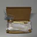 khtumeware 2-Pack 4 Inch Square Brushed Gold Cabinet Pulls, Solid Satin Gold Zinc Alloy Heavy-Duty Handles for Kitchen/Bathroom Cabinets, Drawers & Cupboards (4 Inch Center to Center)