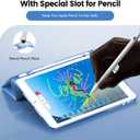 INFILAND Case for iPad 6th / 5th Generation (2018/2017) iPad 9.7 Inch case, iPad Air 2, Slim Stand Crystal Clear Protective Smart Cover Auto Wake/Sleep (Blue)