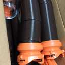 Camco RhinoFLEX 20-Ft RV Sewer Hose Kit - Features Clear Elbow Fitting w/Removable 4-in-1 Adapter - Connects to 3 Slip or 3/3.5/4 NPT Threaded Sewer Connection (39742)