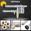 AR43361, 43361 Complete Pump Head with Unloader & Installed Thermal Relief Valve, for Annovi Reverberi Pressure Washer Pump Head Replacement Kit SRMW2.3G28 & SRMW2.4G28