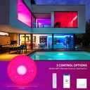 36W LED Music Ceiling Light with Bluetooth Speaker, RGB LED Flush Mount Smartphone APP Control Remote Color Changing Ceiling Lamp, Waterproof Light Fixture for Kids Room Bedroom