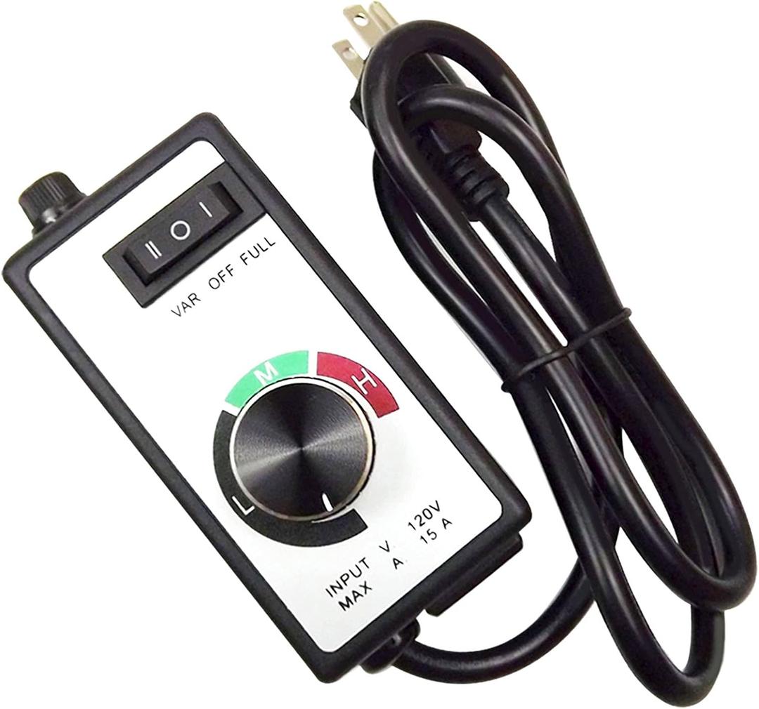 labwork Router Fan Variable Speed Controller Electric Motor Rheostat for AC 120V 15A