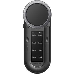 HUION Keydial Remote Bluetooth Programmable Keypad with Dual Dials 60 Customized Keys, OLED Display Macro Keypad Work with PC, Mac, Mobile, One-Hand Shortcut Keyboard for Drawing Tablet, Laptops