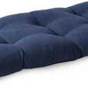 ELFJOY Tufted Bench Cushion Thicken Patio Furniture Cushions Classic Solid Color Porch Swing Cushion Soft Bench Pillow with Non Slip Backing (34x16x3.5 inch Navy)