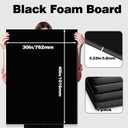 30" x 40" Foam Board 4 Pack, 0.23" Thickness Black Poster Board, Acid Free, Double Sided, Rigid, Sign Board for Mounting, Crafts, Modelling, Art, Display, School Projects