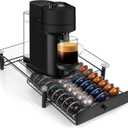 Tempered Glass Coffee Pod Drawer,Nespresso Vertuo Pod Holder Drawer for 401.35/2.7 floz) Vertuoline Pod, Nespresso Capsule Organizer Compatible with Vertuo Next Vertuo Plus,14.76"D x 12.99"W x 3.5"H