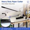 12 Inch Heavy Duty Paper Cutter,Guillotine Paper Cutter Heavy Duty for A4 Paper, 400 Sheet Capacity,White Paper Cutter Heavy Duty for Office Home School