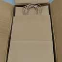 FACEBAG 50-Pack Brown Paper Bags with Handles Bulk, 8x4.25x10.5 Inches,Medium-sized Gift Bags with Handles for Party FavorsTake-OutGrocery Shopping & RetailReusable & Durable