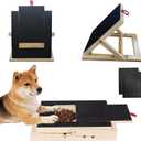 Dog Nail Scratch Board with Treat Drawer,Wooden Nail Filing Pad for Dogs - Adjustable Home Grooming Tool with Durable Self-Adhesive Sandpaper,Suitable for All Breeds