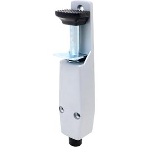 SUMMIT DOORWARE Heavy Duty Spring Loaded Step Down Door Stopper - Door Holder Ideal for Residential & Commercial Use - Aluminium Finish